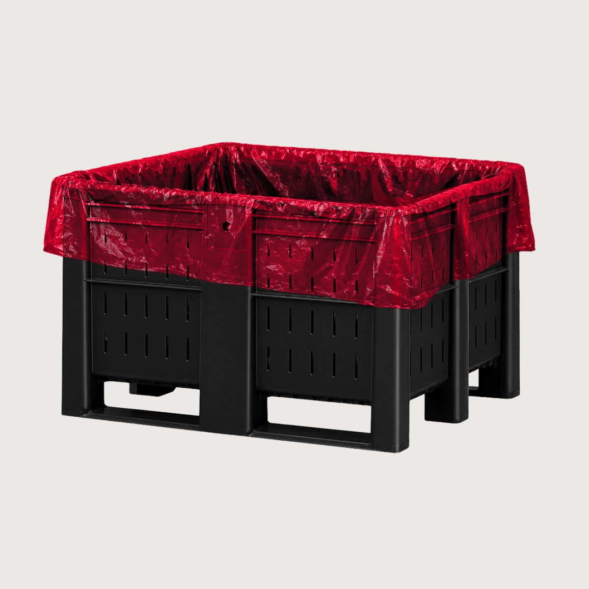 Bin Liner Red 1300mm x 1200mm x 2160mm 32um 50 per Roll