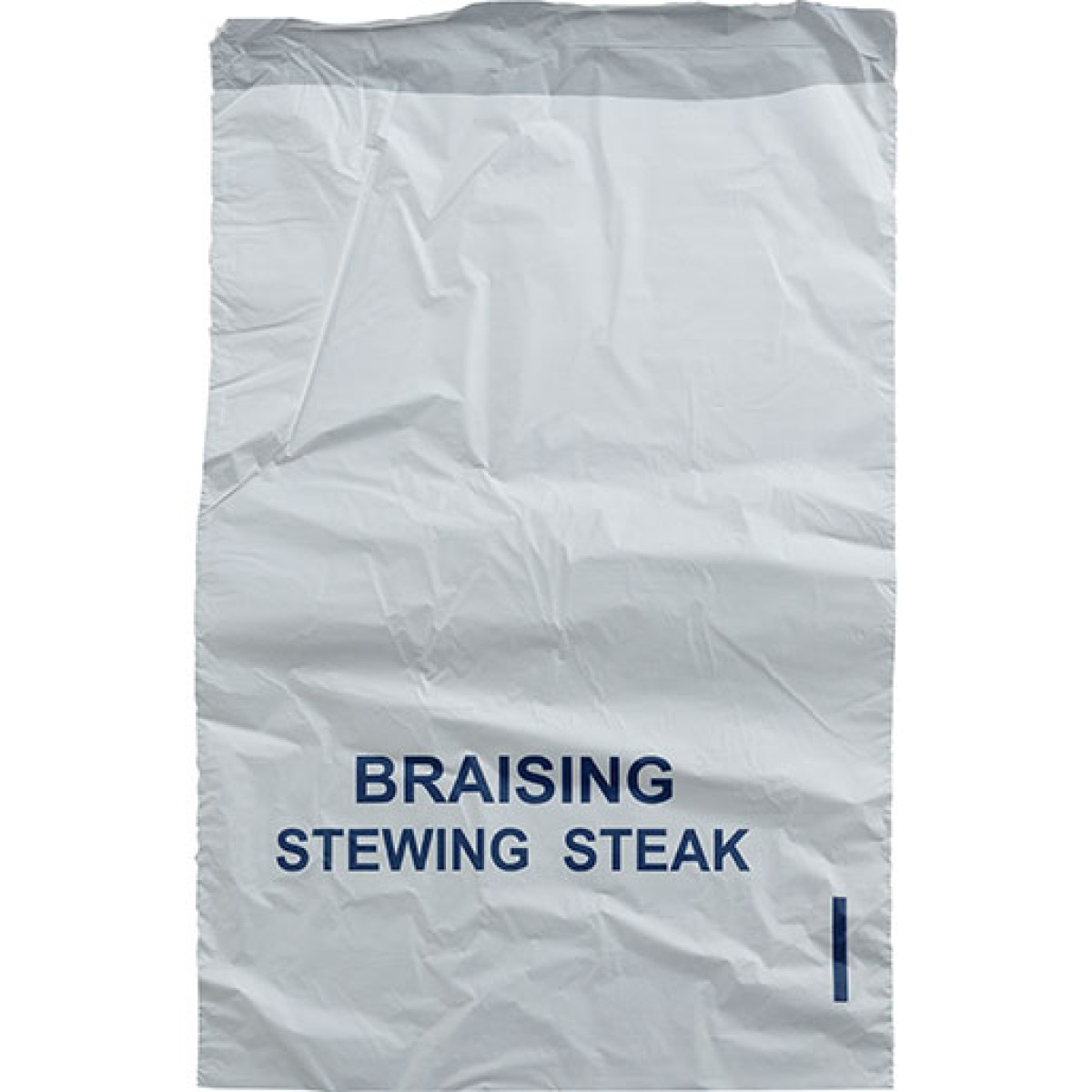 White Bag Printed Braising Stewing Steak 200mm x 300mm 13um Pack of 1000