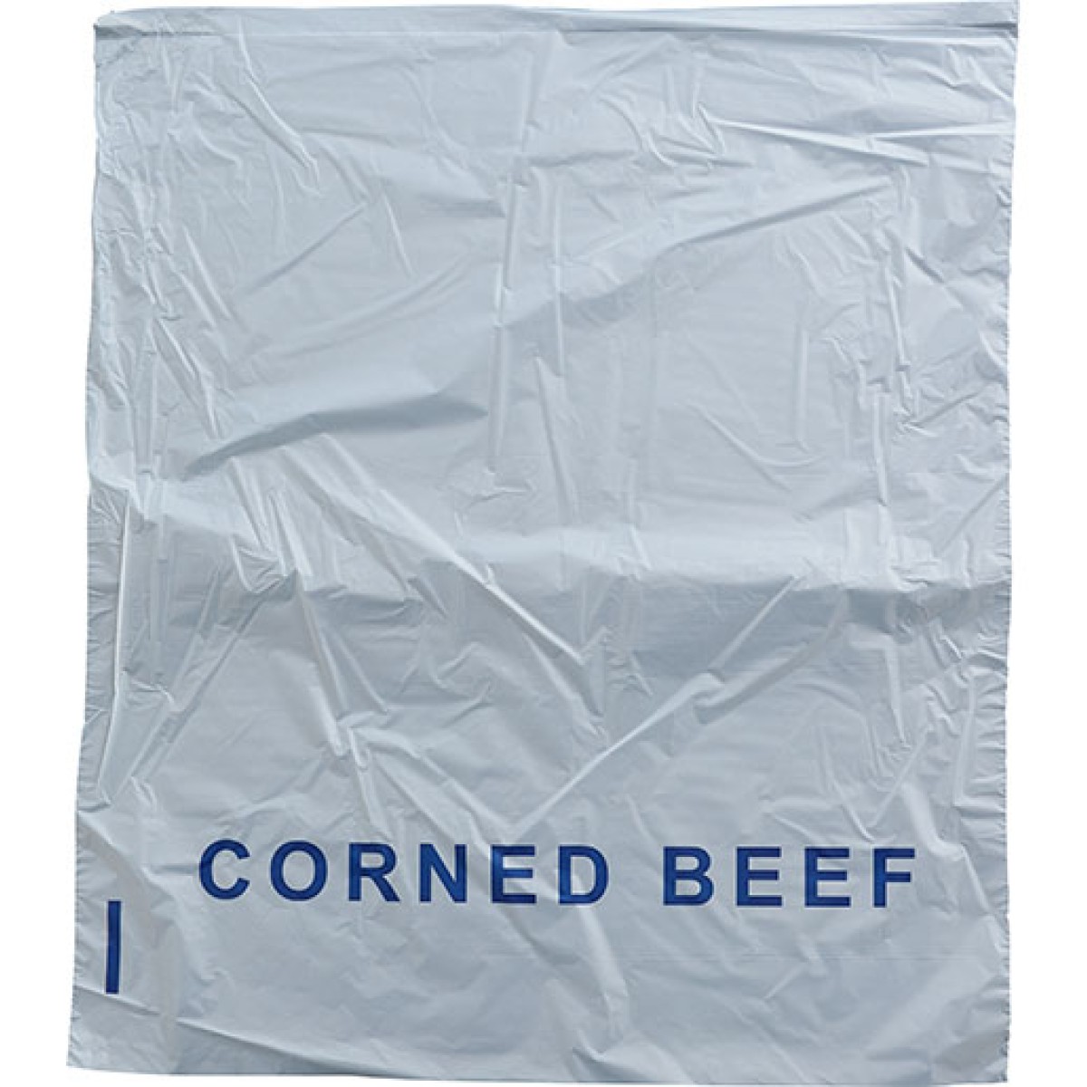 White Bag Printed Corned Beef 300mm x 350mm 15um Pack of 1000