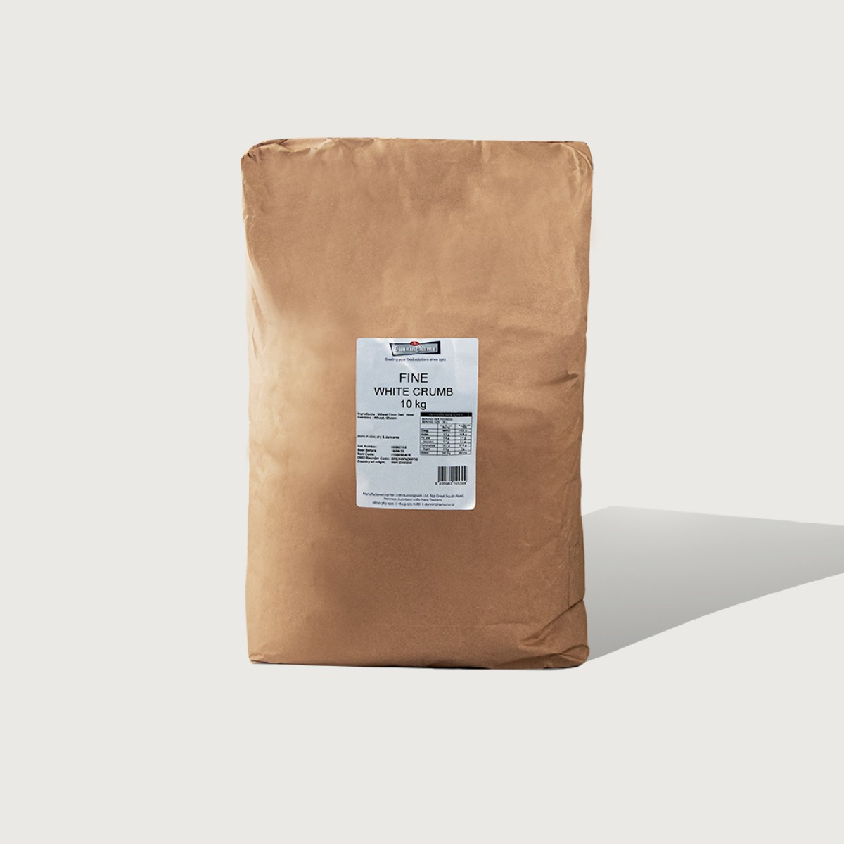 Dunninghams Breadcrumb NZ Fine Baked White 10Kg