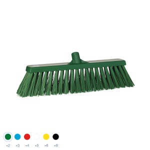 Vikan 41925 Short Handle Scrubbing Brush- Stiff, White