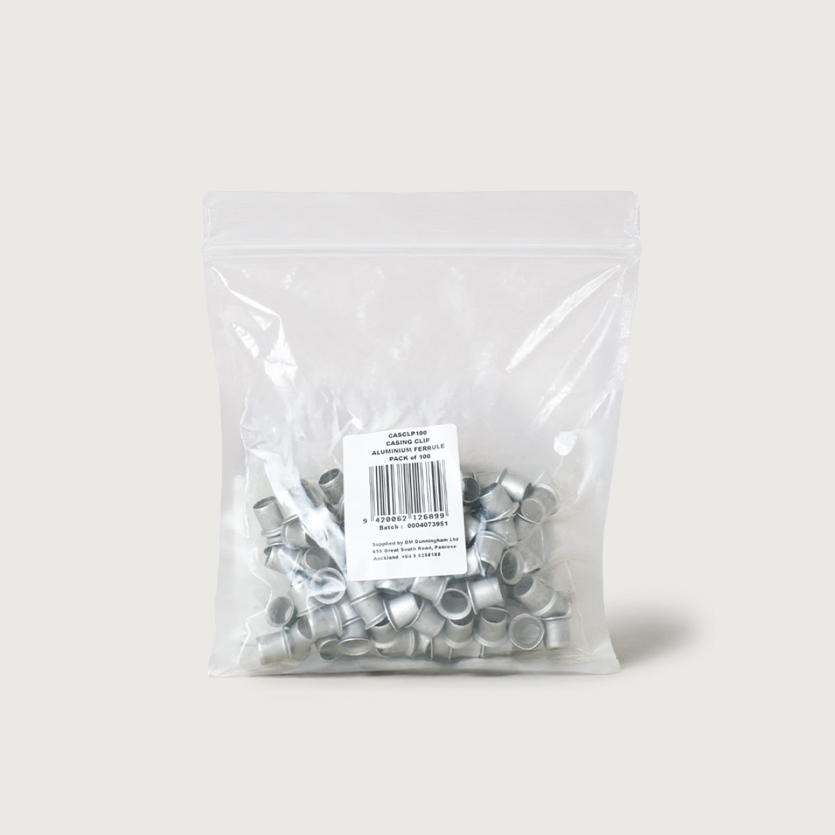 Casing Clip Aluminium Ferrule Pack 100
