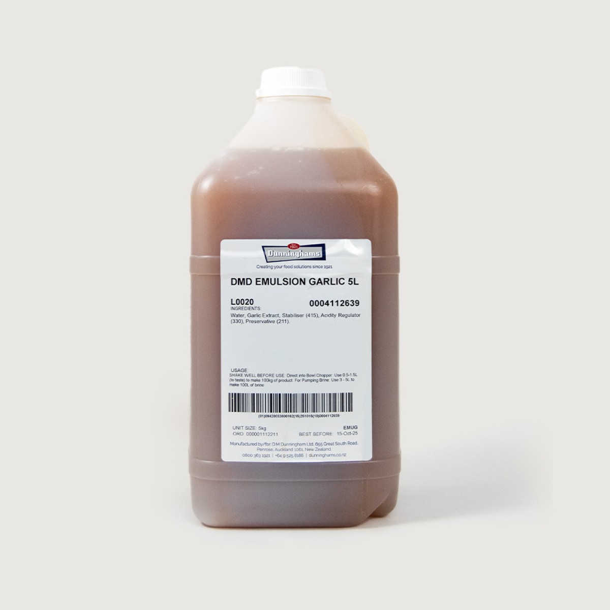 Dunninghams Emulsion Garlic 5L