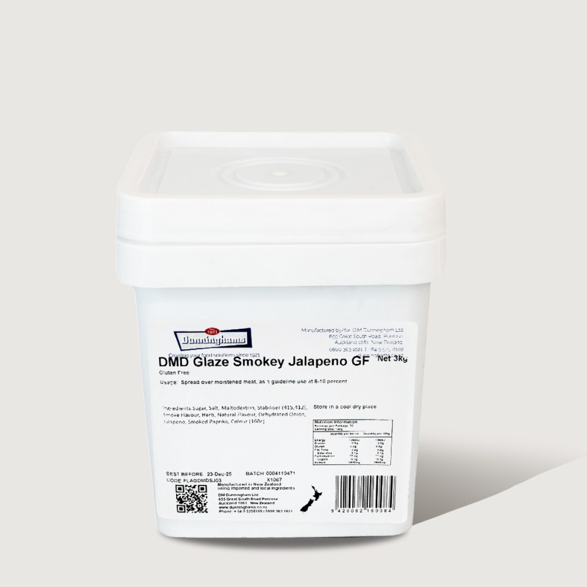 Dunninghams Glaze Smokey Jalapeno Gluten Free 3Kg