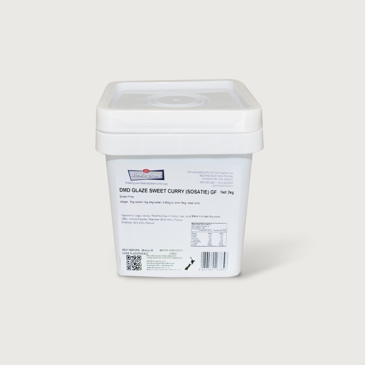 Dunninghams Glaze Sweet Curry (Sosatie) Gluten Free 3Kg