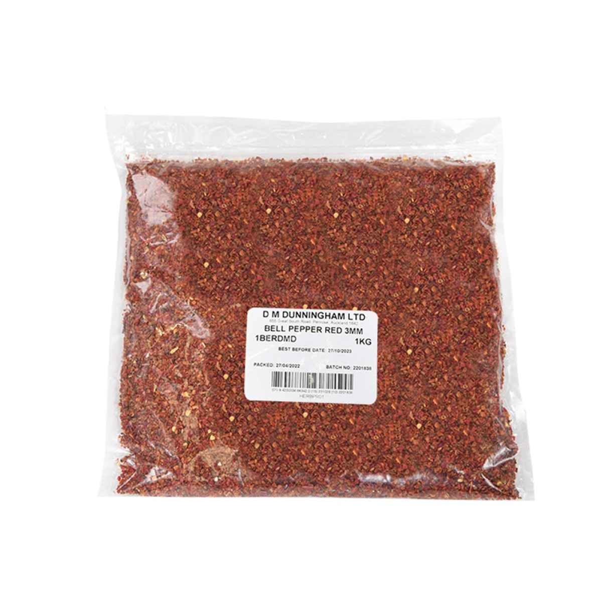 BELL PEPPER RED 3MM FLAKES 1KG