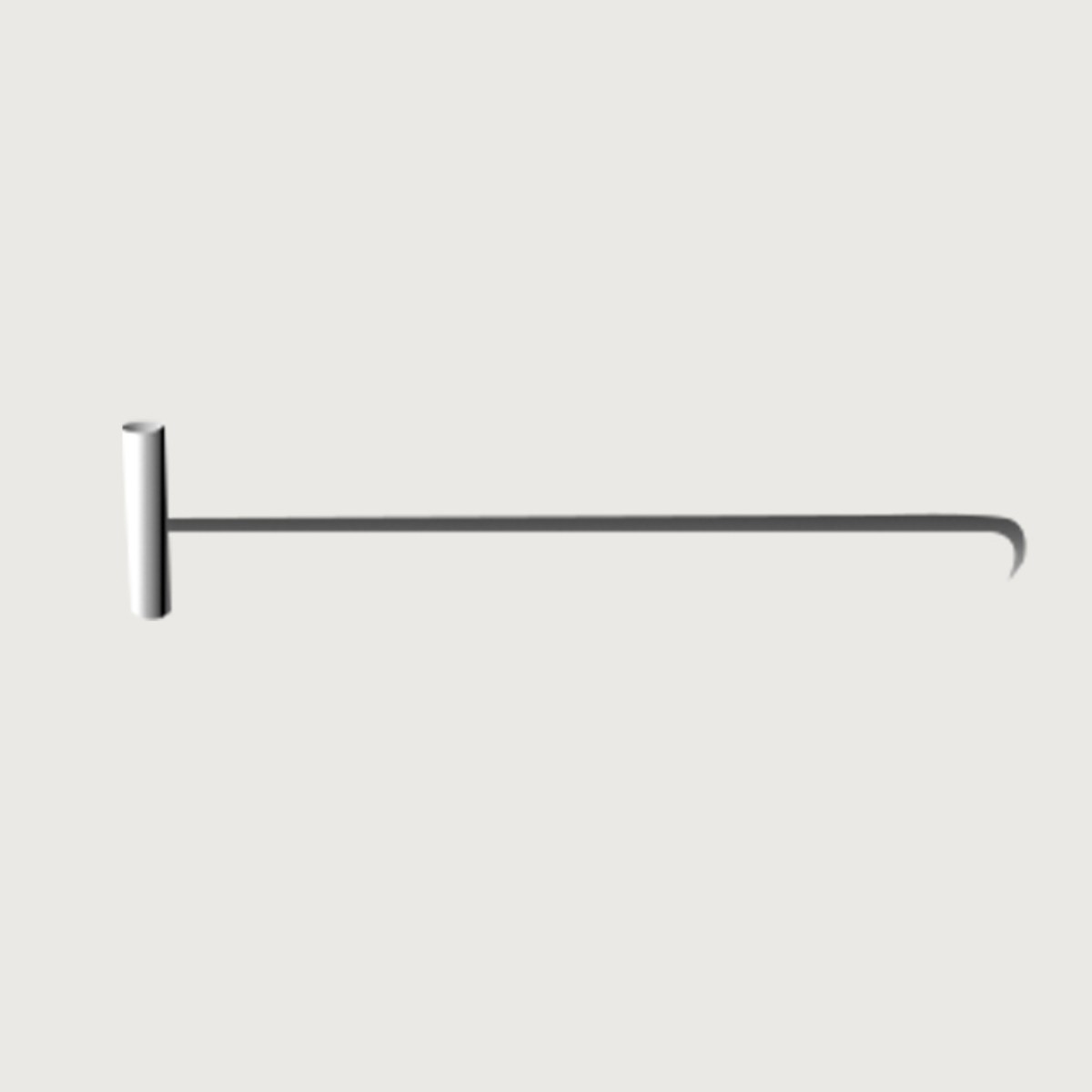 Dixie Bin Hook Stainless Steel 10mm with Flat Handle 90Cm