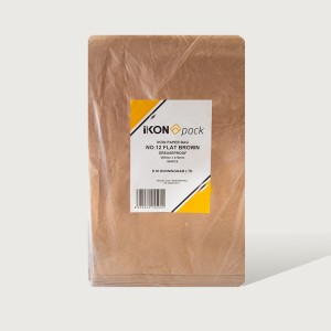 iKON Paper Bag Flat Brown Grease Proof No.12 305mm x 470mm Pack 500
