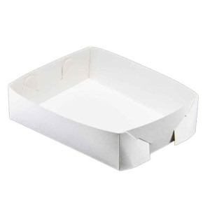 IKON PAPER FOOD TRAY WHITE BABY PKT200