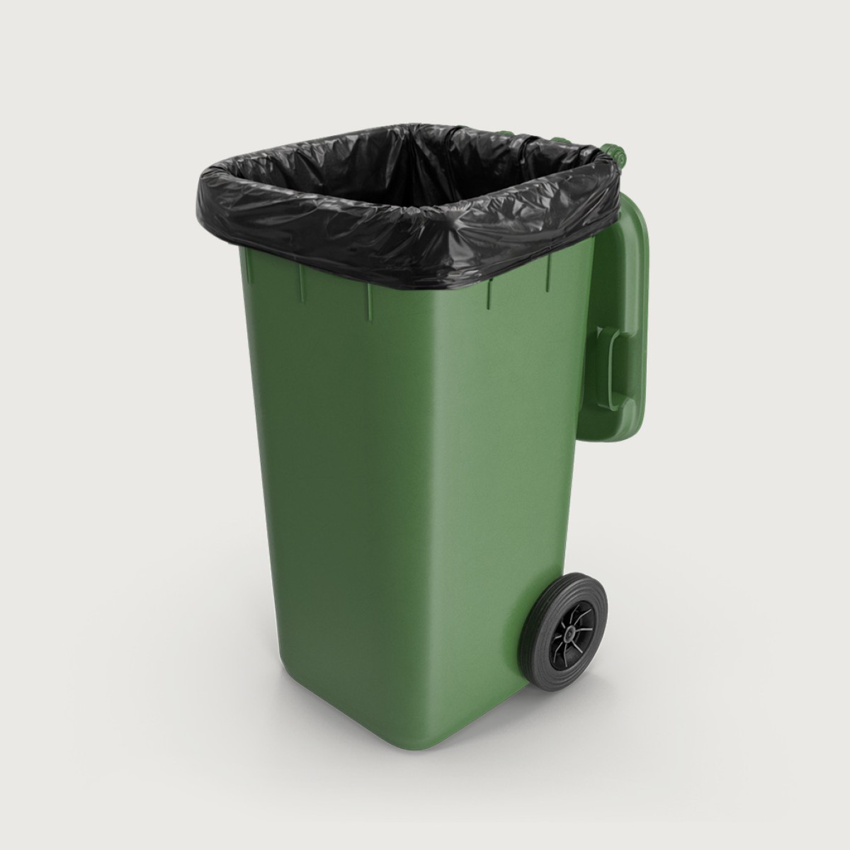 iKON Black Wheelie Bin Liner Extra Heavy Duty 240L 1140mm x 1450mm Carton of 100