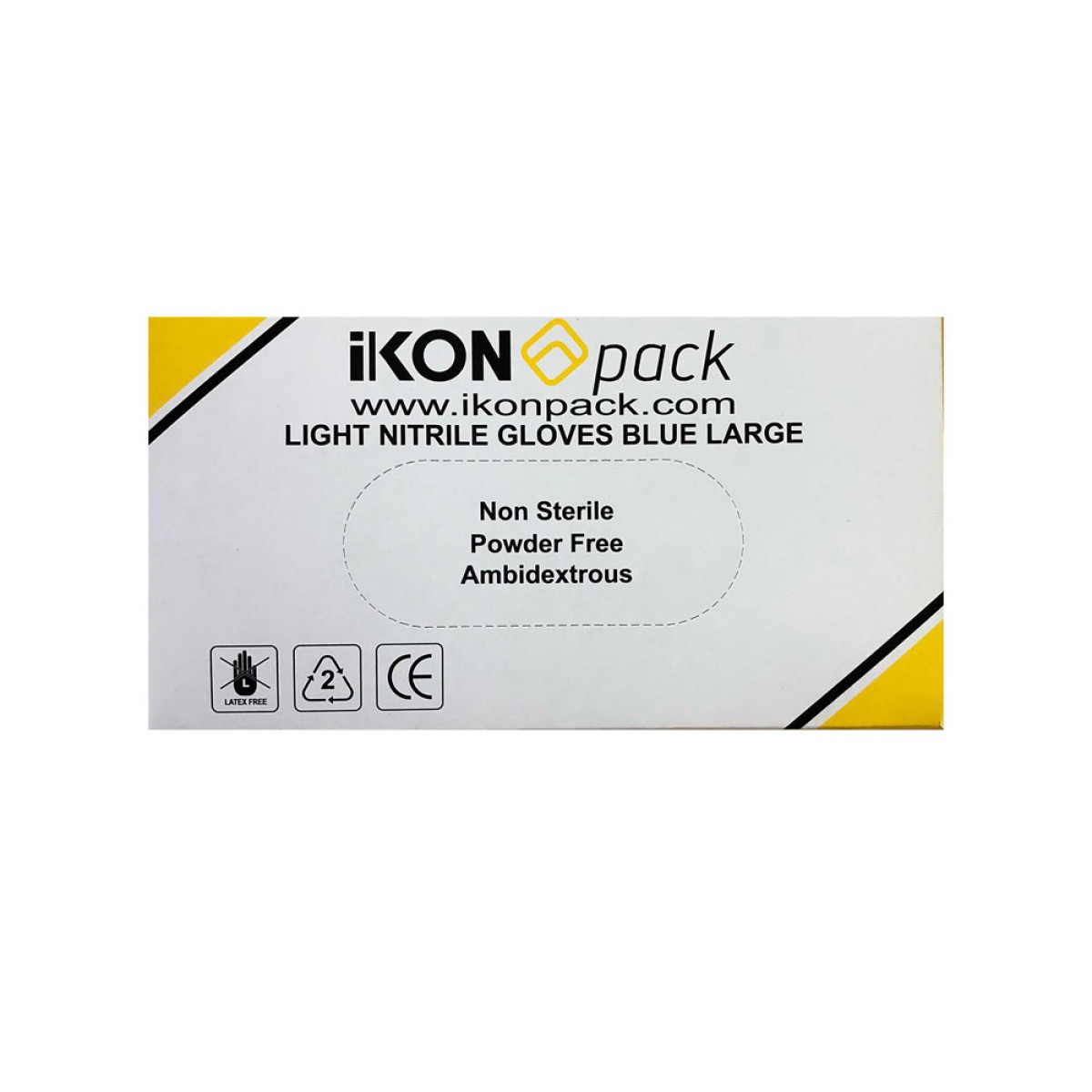 iKON Light Nitrile Blue Glove Large 100 Pack