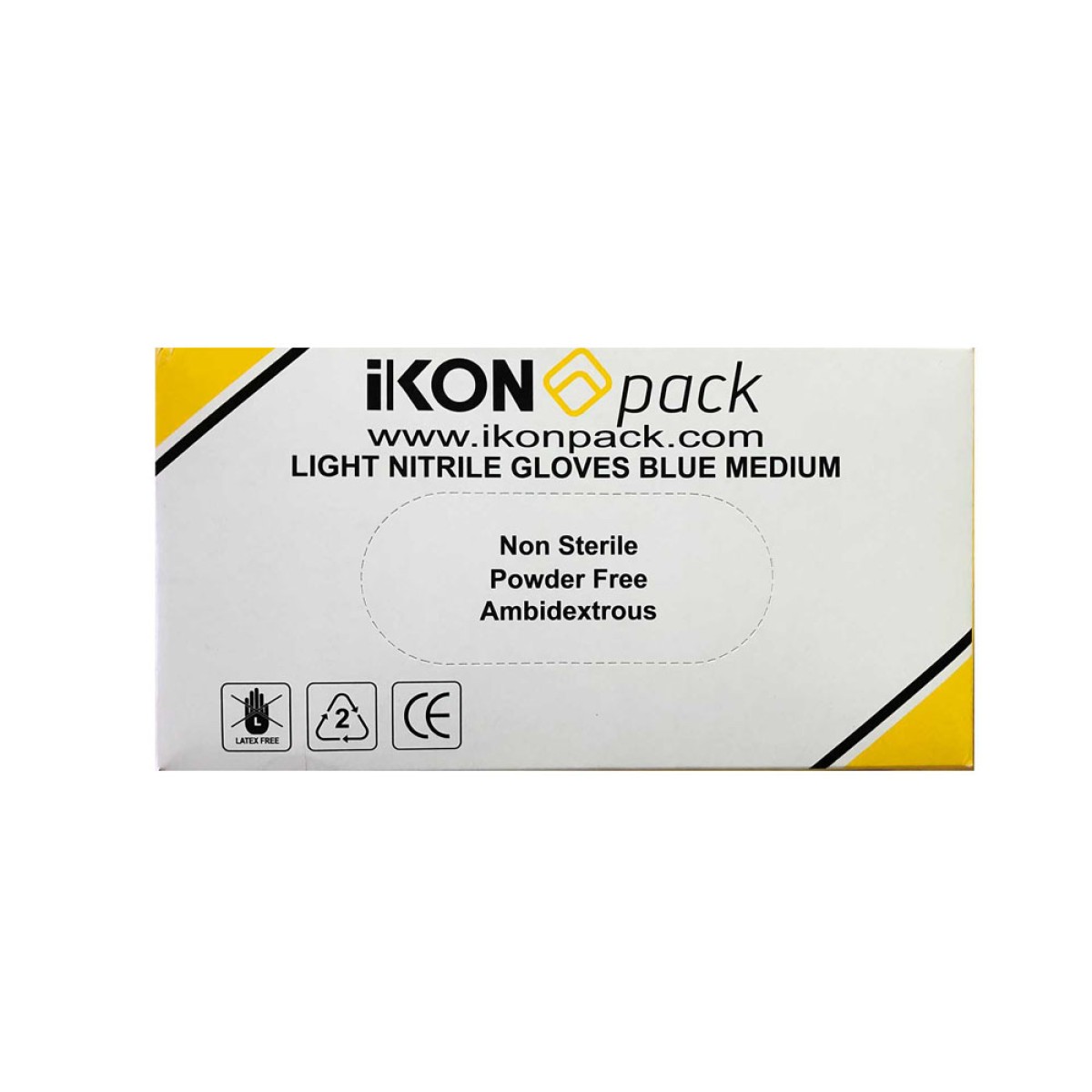 iKON Light Nitrile Blue Glove Medium 100 Pack