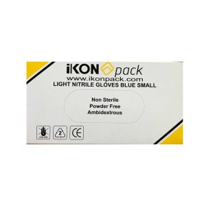 iKON Light Nitrile Blue Glove Small 100 Pack