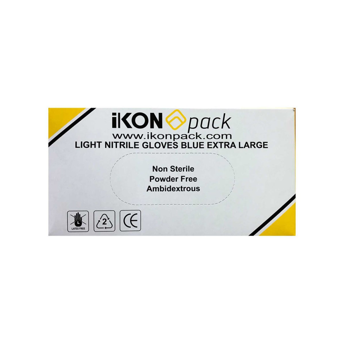 iKON Light Nitrile Blue Glove XL 100 Pack