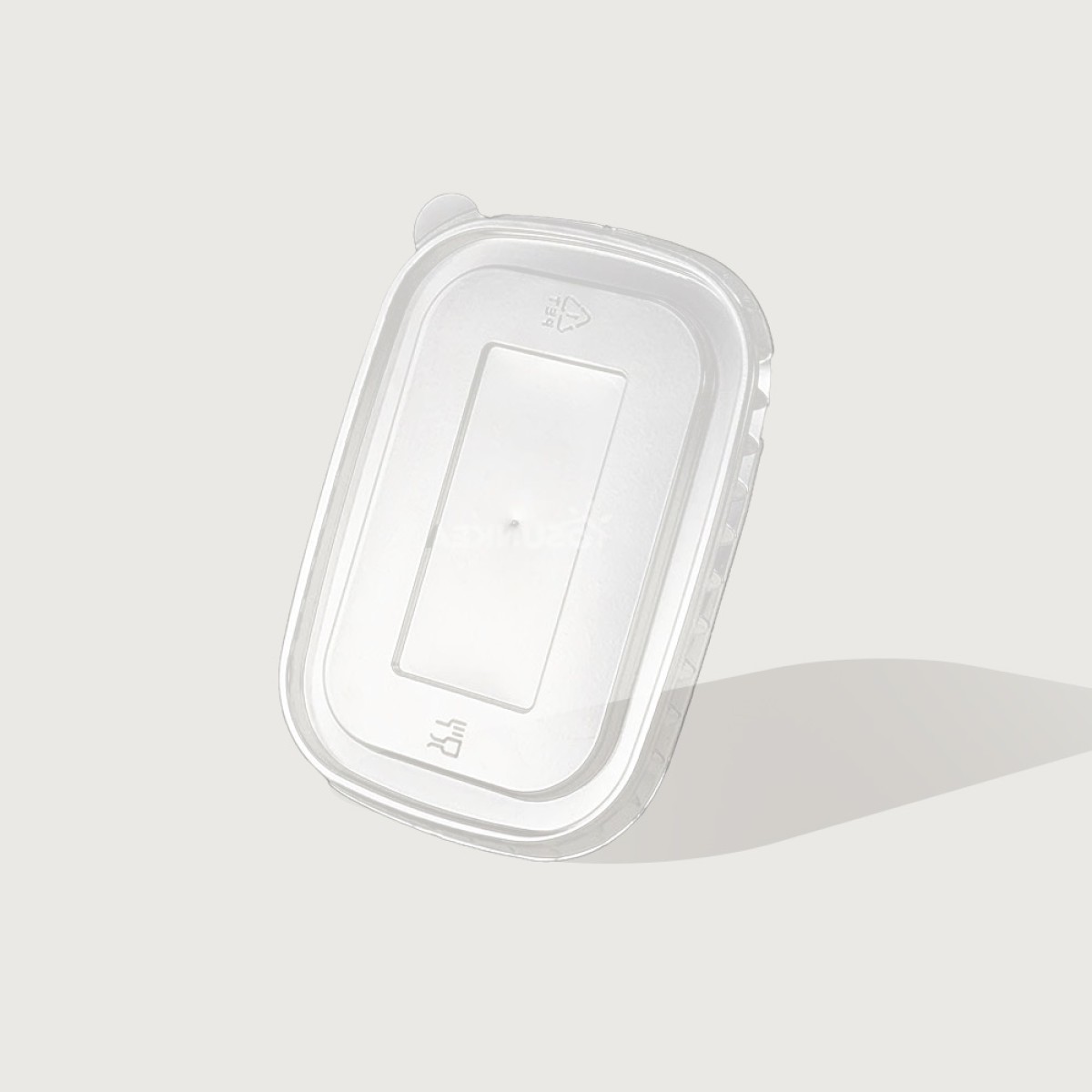 iKON Rectangular PET Lid 150mm for sizes 500-1000ml 300 per Carton