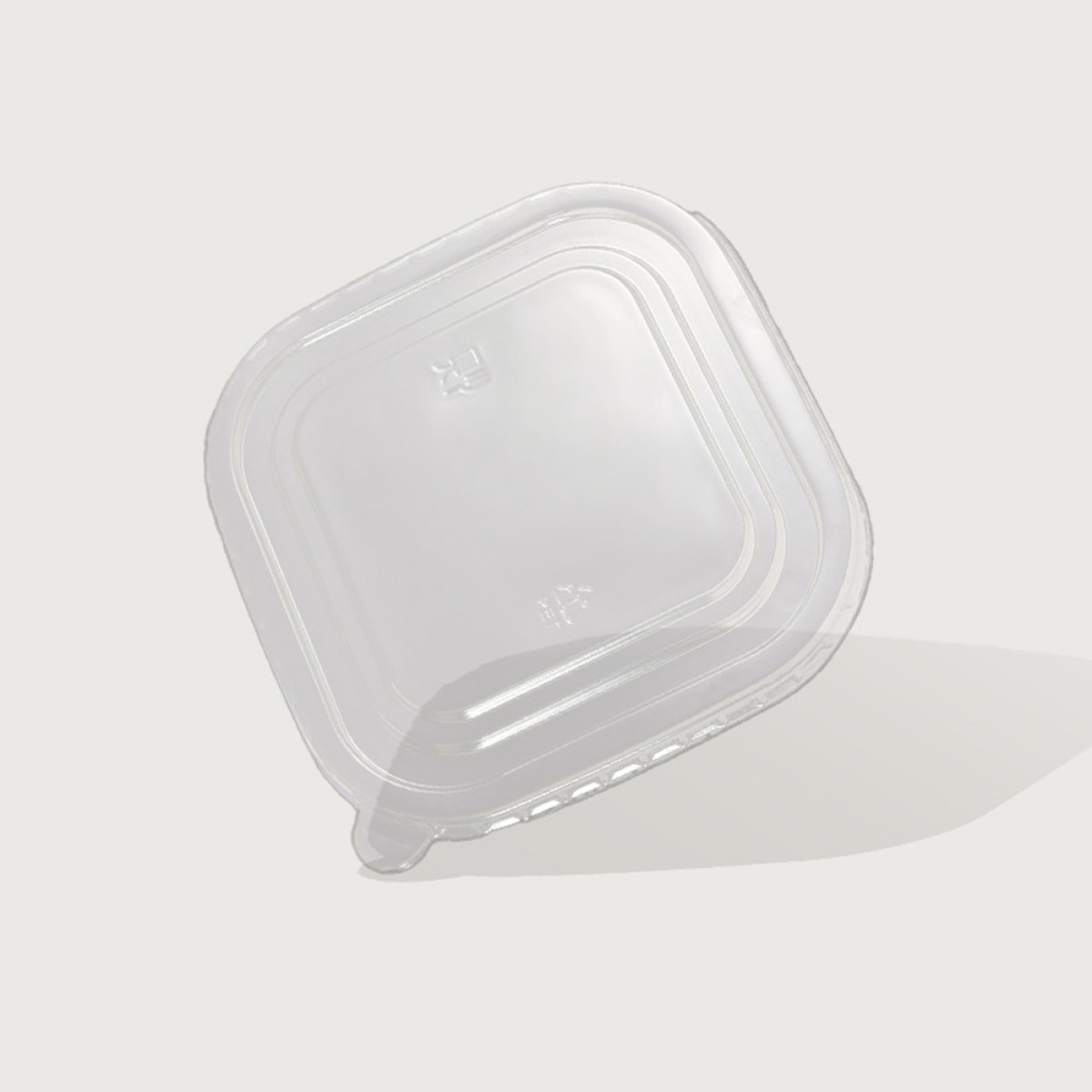 iKON Square PET Lid 170mm for 1000-1250-1450ml 300 per Carton