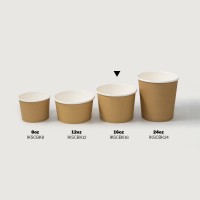 iKON Round Paper Cup 16oz Kraft Carton of 500