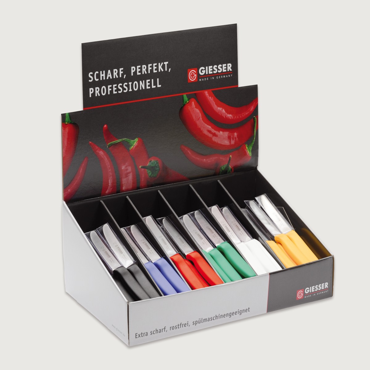 Giesser Counter Display Knife Set 72 Pieces