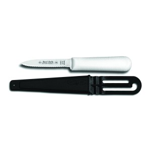 Sani-Safe Scallop with Sheath Net Knife 8cm White Not in stock
