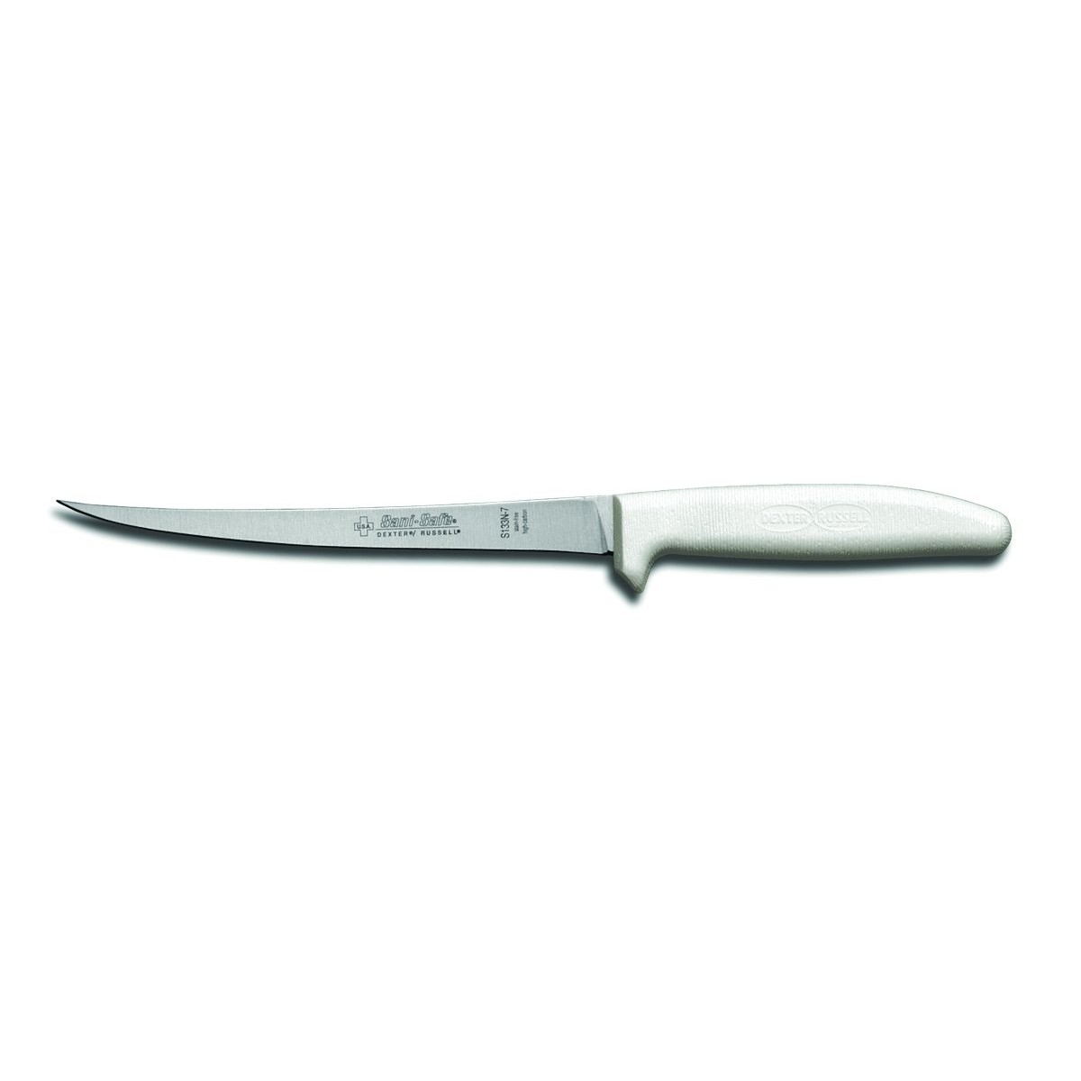 Sani-Safe Narrow Filleting Knife 18cm White