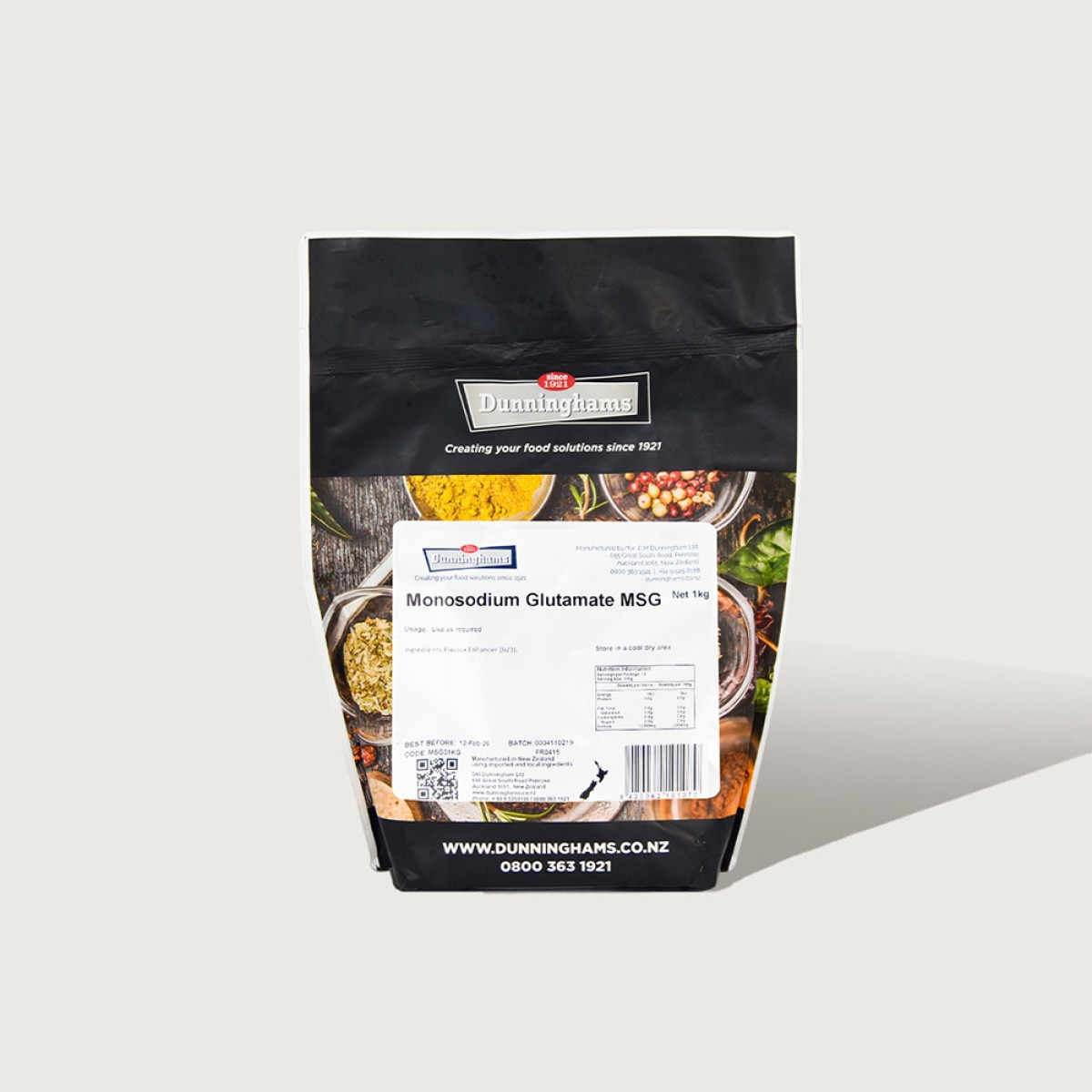 Dunninghams Monosodium Glutamate MSG 1kg