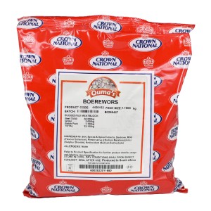 CROWN BOEREWORS MEAL OUMAS ANZ 1.1KG Not in stock