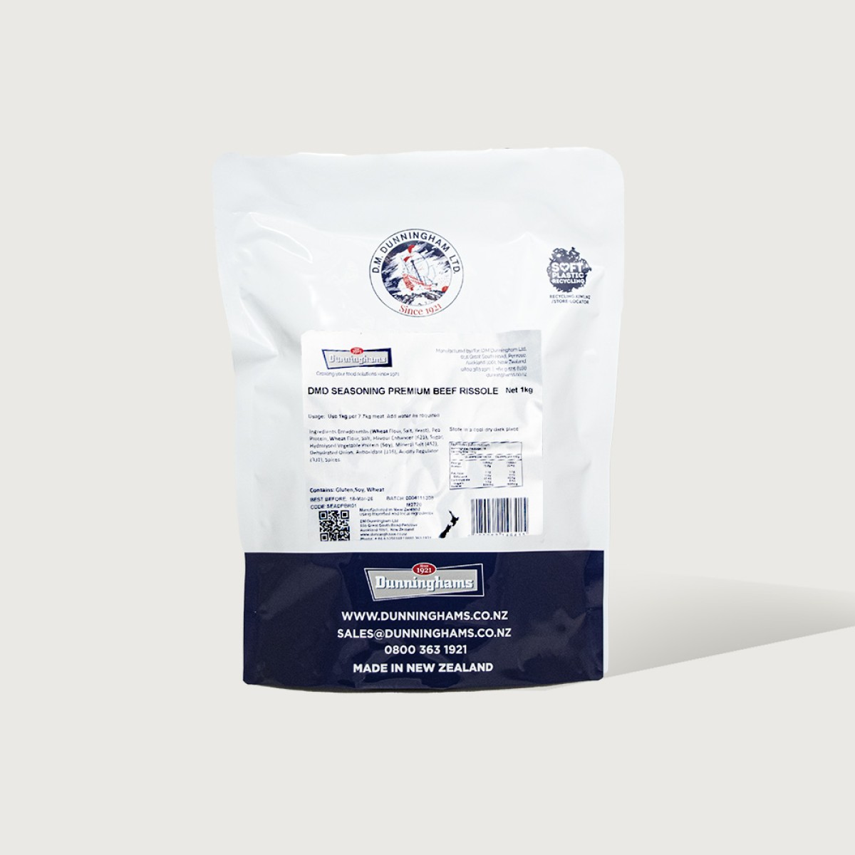 Dunninghams Seasoning Premium Beef Rissole 1Kg