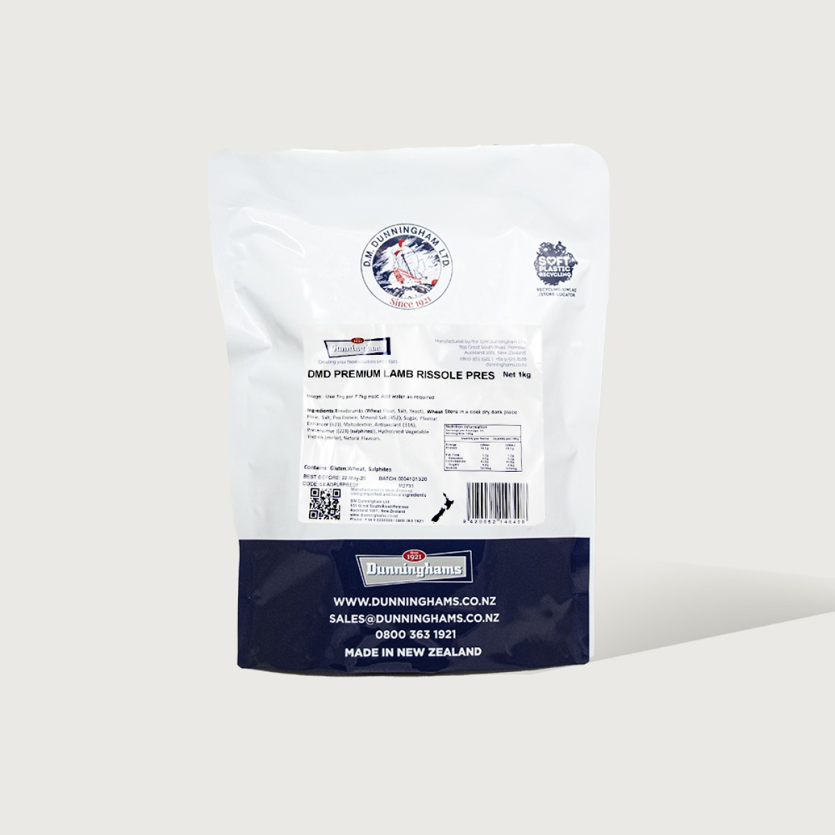 Dunninghams Premium Lamb Rissole with Preservative 1Kg